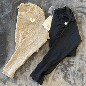 2 pack Womens Best long sleeve crop tops